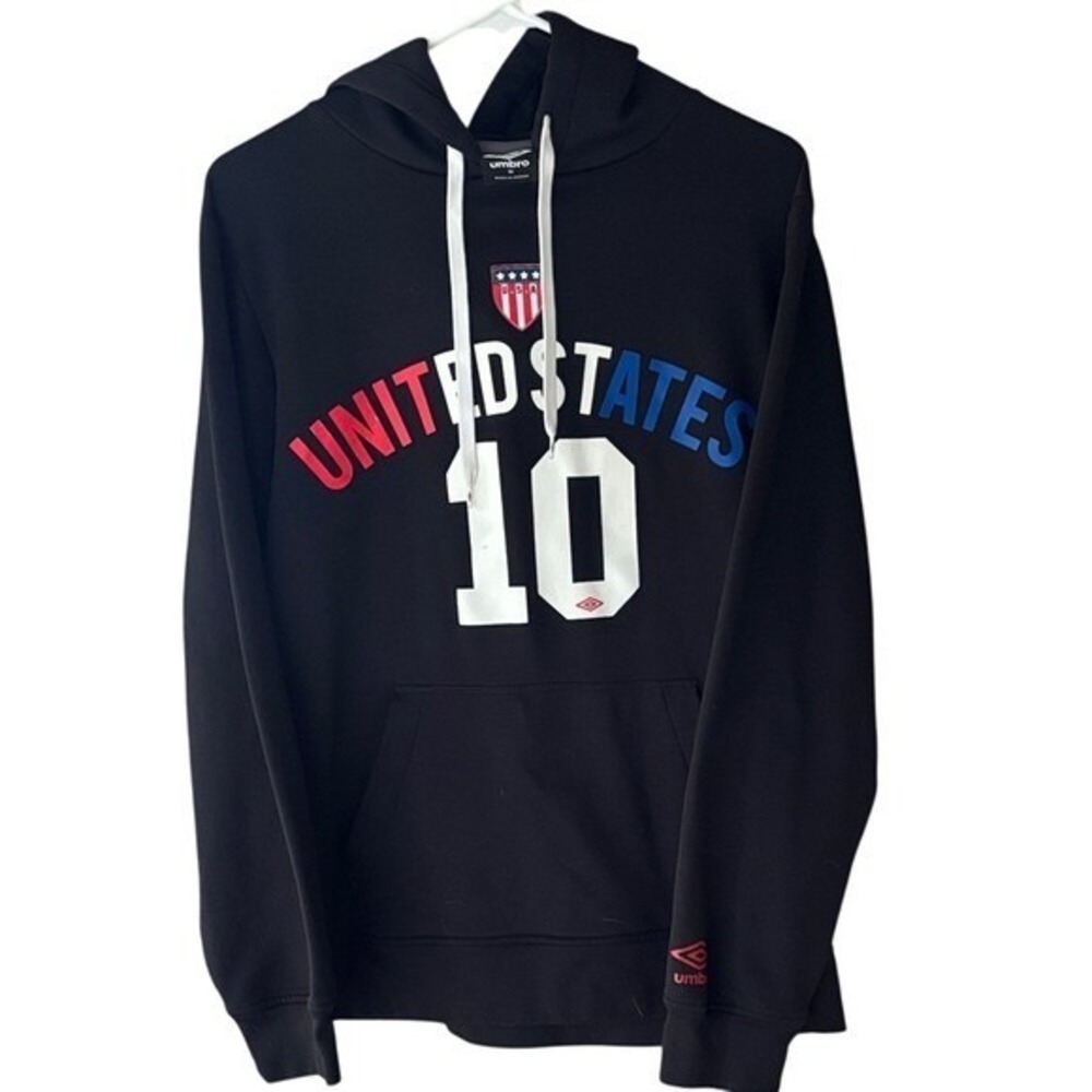 Umbro‎ Kids USA Soccer Hoodie Black United States 10 Graphic Sweatshirt Medium